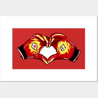 Travis Kelce heart - white Posters and Art